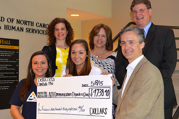 Delta Zeta chapter raises more than $4,700 for Communication Disorders Clinic at Appalachian