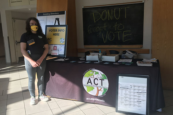 ‘Doughnut Forget to Vote’ — grant funds voter education, mobilization event for App State students