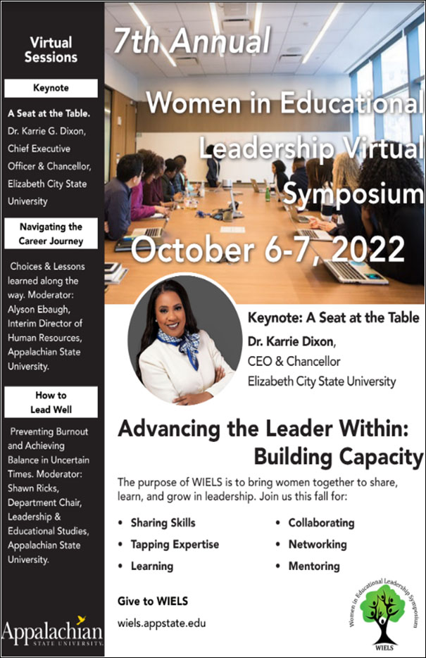Virtual 7th Annual Women in Educational Leadership Symposium (WIELS)