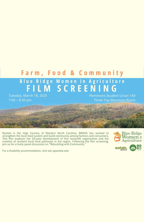 Blue Ridge Women in Agriculture Film Screening & Panel