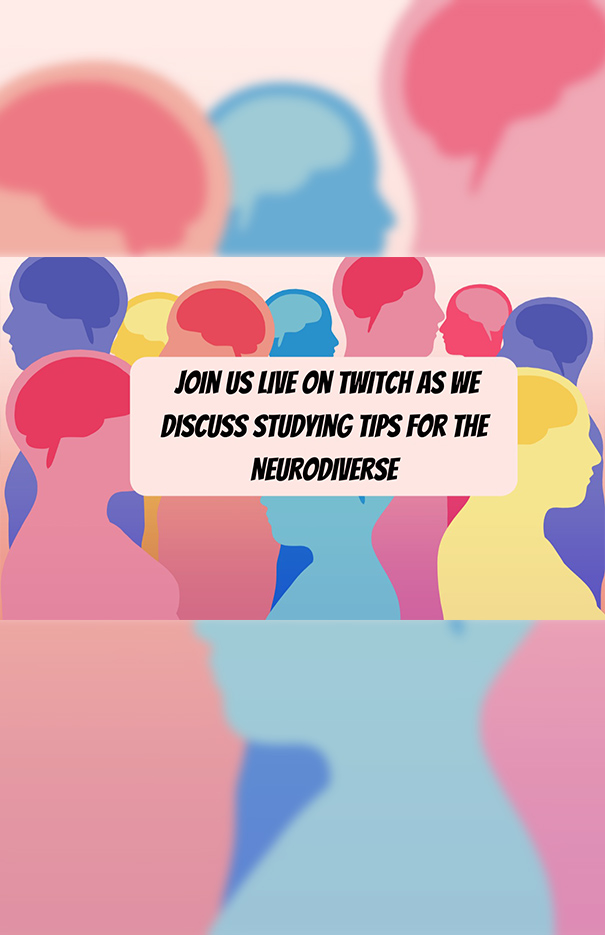 Studying Tips for the Neurodiverse (Wellness Twitch Stream)
