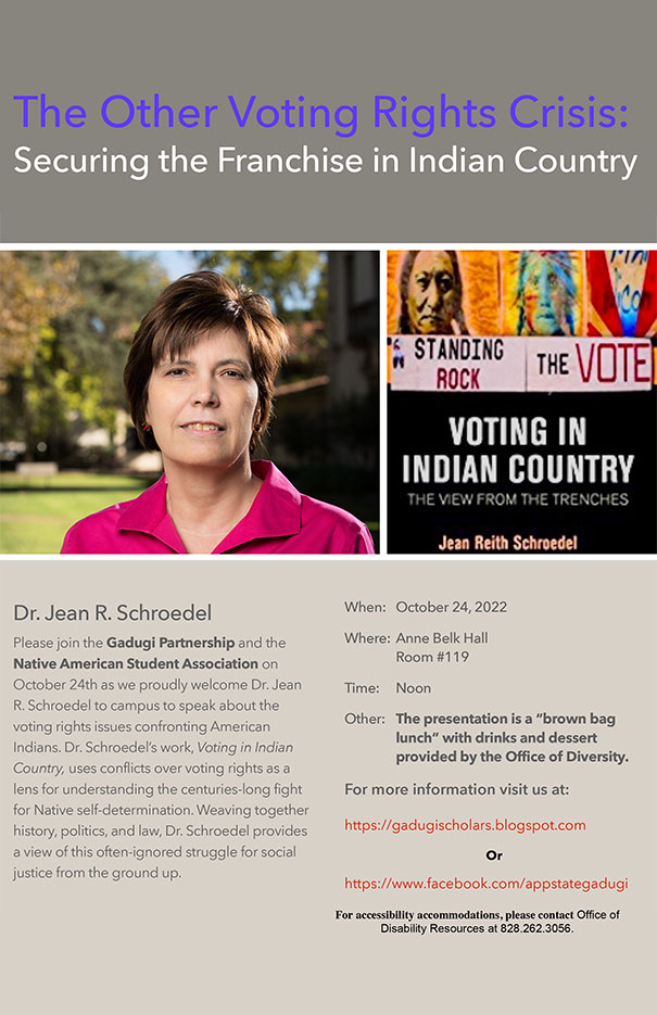 Dr. Jean R. Schroedel: Voting in Indian Country: The View from the Trenches
