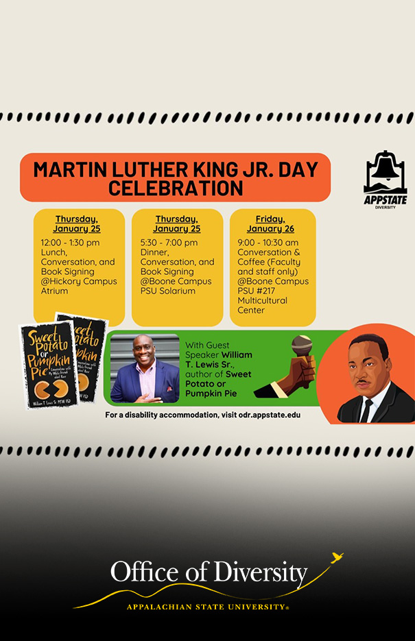 MLK Day Lunch, Conversation, and Book Signing with William T. Lewis Sr. (Hickory)