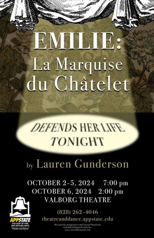 CANCELED: Emilie: La Marquise du Chatelet Defends Her Life Tonight