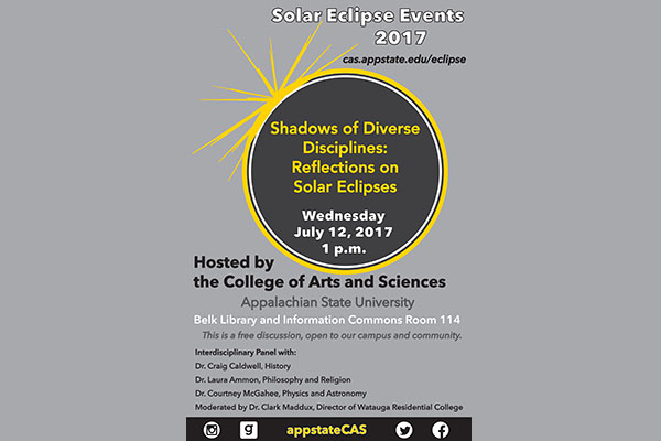Shadows of Diverse Disciplines: Reflections on Solar Eclipses with Appalachian’s College of Arts and Sciences