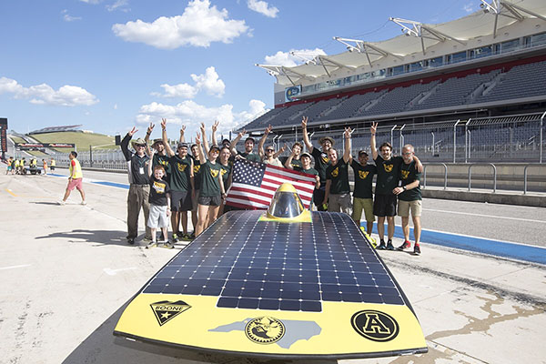 Appalachian State solar vehicle places second in international track race