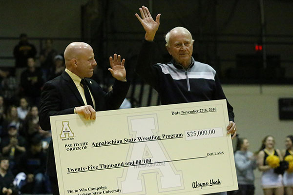 Appalachian alumnus Wayne York makes ‘A Mountaineer Impact’ toward wrestling facility improvements