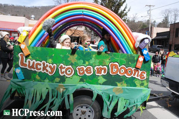 With 60 Floats and Over 4,000 Spectators, Boone’s St. Patrick’s Parade a Huge Success on Saturday