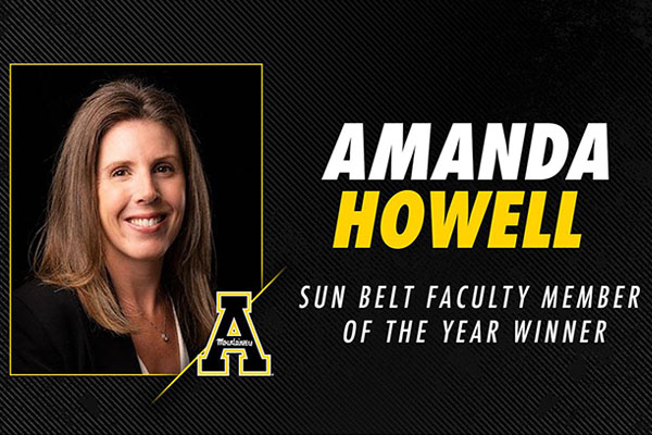 Sun Belt names App State’s Dr. Amanda C. Howell a 2019 Faculty Member of the Year