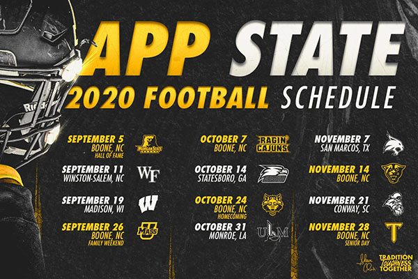 2020 App State football schedule announced