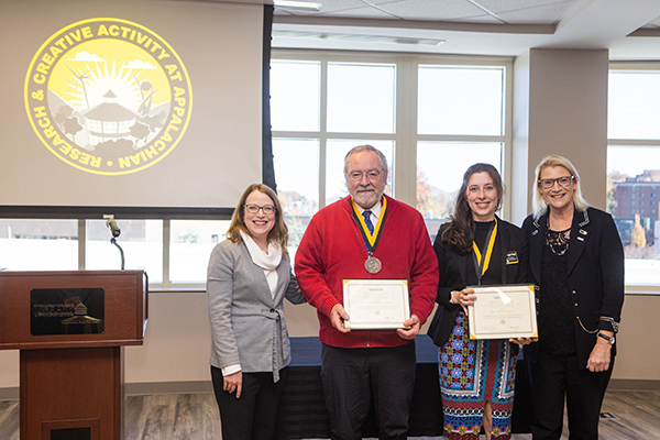 2 App State faculty recognized for Excellence in Research, Scholarship and Creative Activity