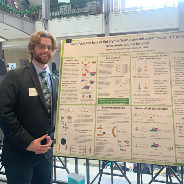 Biology, Psychology major James Auwn receives competitive research scholarship