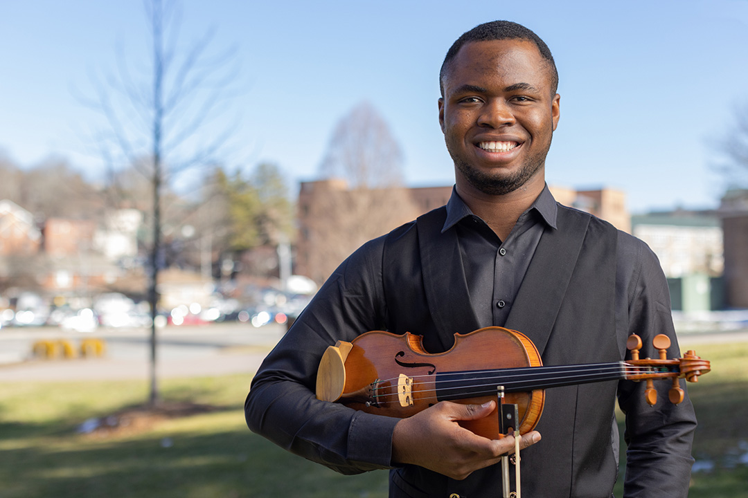 Nigerian violinist Clement pursues master's at State | Appalachian Today