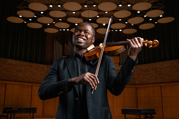 Nigerian violinist Clement Okon pursues music master’s degree at App State