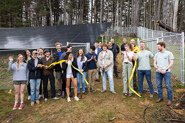 App State students unveil new solar array near State Farm Road