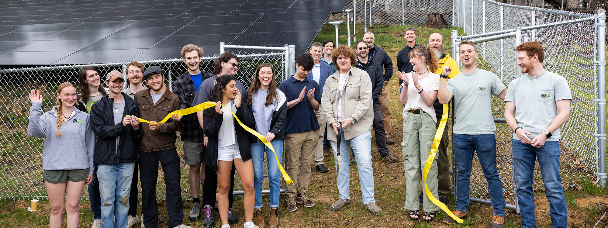 App State students unveil new solar array near State Farm Road