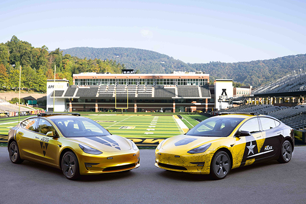 App State Police introduces new Tesla patrol cars in transition to an electric fleet