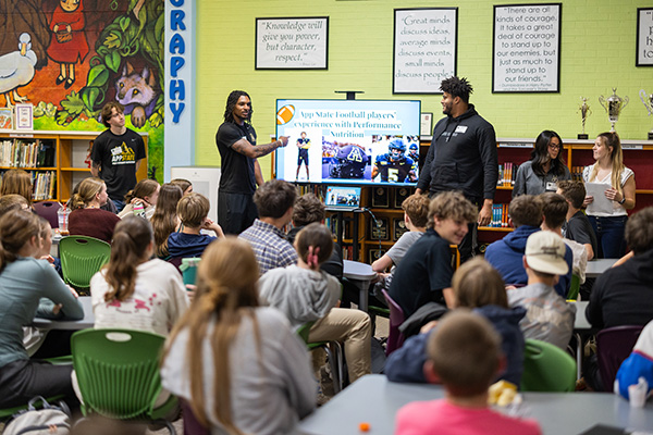 App State nutrition students empower Watauga’s young athletes to use food as fuel for athletic performance