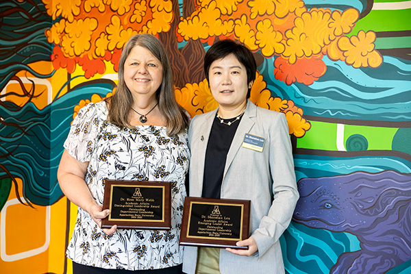App State honors Dr. Rose Mary Webb, Dr. Shanshan Lou with 2025 Departmental Leadership Awards