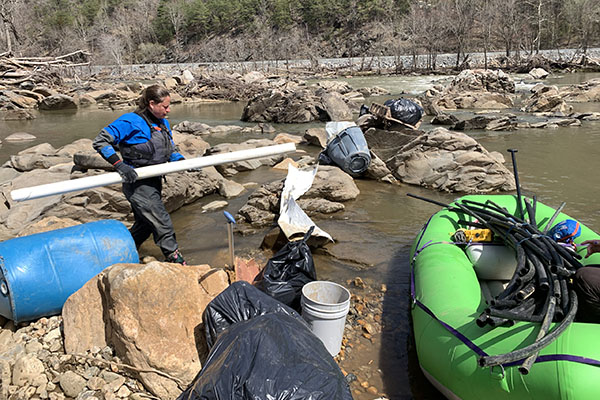 ‘Toxic Soup’: PFAS and other contaminants surged in French Broad River after Helene, study finds [faculty featured]